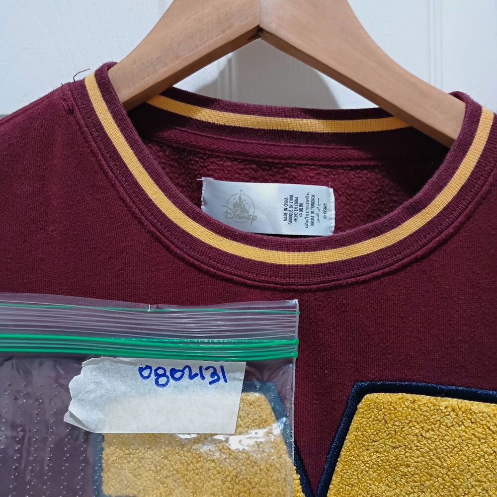 Disney Mickey Mouse 1928 True Original Burgundy Yellow Sweatshirt Size L
